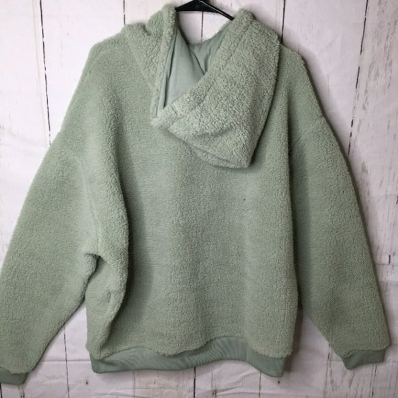 asos Womens Fleece Hoodie Green M NWT - Picture 7 of 9